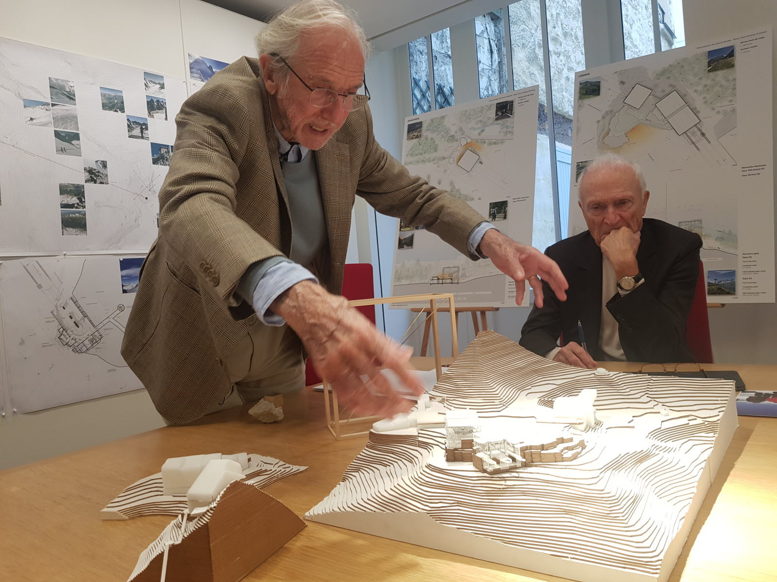 Architect Renzo Piano is pictured with his conceptual de